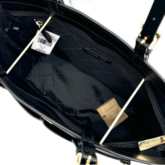 Michael Kors Jet Set Medium Pocket Tote Bag & Double Zip Wallet Black Multi - Picture 8 of 13